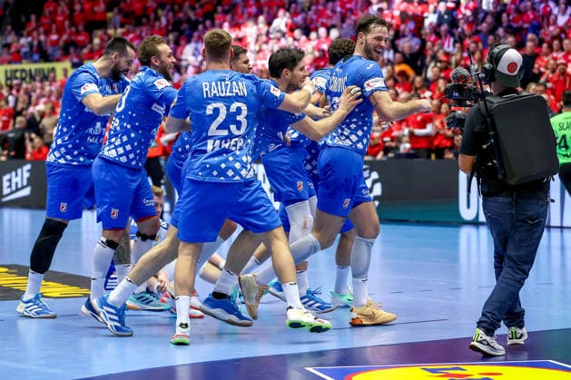 01 02 2026, Handball, Men s EHF EURO 2026, Iceland Croatia, Jyske Bank Boxen in Herning, Denmark, Placement Match 3 4 Croatia secures victory and 3rd place at the European Championship Denmark