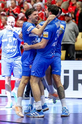 01 02 2026, Handball, Men s EHF EURO 2026, Iceland Croatia, Jyske Bank Boxen in Herning, Denmark, Placement Match 3 4 Croatia secures victory and 3rd place at the European Championship Marko Mamic Croatia 30 Denmark