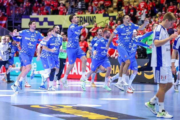 01 02 2026, Handball, Men s EHF EURO 2026, Iceland Croatia, Jyske Bank Boxen in Herning, Denmark, Placement Match 3 4 Croatia secures victory and 3rd place at the European Championship Denmark