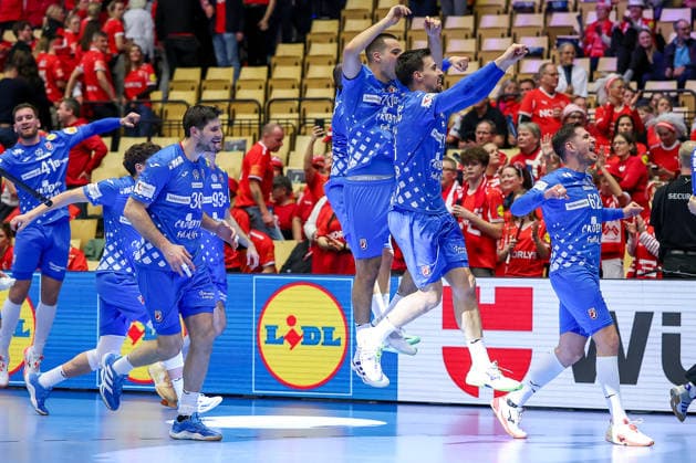 01 02 2026, Handball, Men s EHF EURO 2026, Iceland Croatia, Jyske Bank Boxen in Herning, Denmark, Placement Match 3 4 Croatia secures victory and 3rd place at the European Championship Denmark
