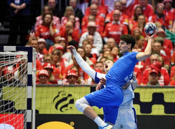 Herning, Denmark, 010226. Jyske Bank Boxen Hall. Third place match of the European Handball Championship, Iceland - Croatia. In the photo: Luka Lovre Klarica. Photo: Ante Cizmic CROPIX Hrvatska Copyright: xxAntexCizmicx island_hrvatska72-010226
