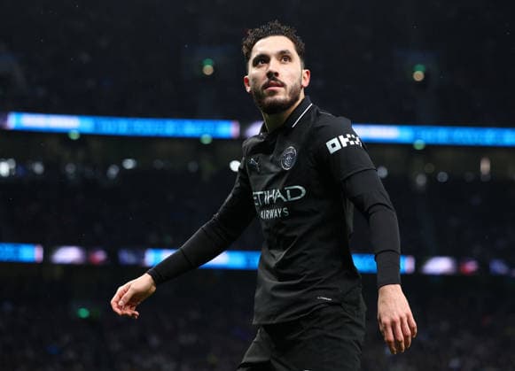 London, England, 1st February 2026. Rayan Cherki of Manchester City celebrates after scoring to make it 1-0 during the Tottenham Hotspur vs Manchester City Premier League match at the Tottenham Hotspur Stadium, London. Picture credit should read: Paul Terry Sportimage EDITORIAL USE ONLY. No use with unauthorised audio, video, data, fixture lists, club league logos or live services. Online in-match use limited to 120 images, no video emulation. No use in betting, games or single club league player publications. SPI_023_PT_Tottenham_Man_City SPI-4504-0023