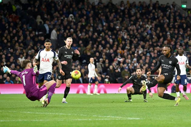 Spurs vs Man City, Premier League GOAL Antoine Semenyo of Manchester City cores his sides second goal during the Spurs vs Manchester City, Premier League match at the Tottenham Hotspur Stadium London. London Tottenham Hotspur Stadium UK Copyright: xMartinxDaltonx Spurs_vs_ManCity_010226_MD_014