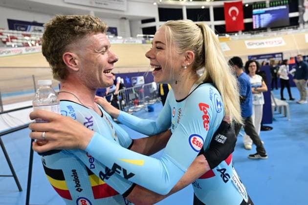 Belgian Jules Hesters of Team Flanders& 8209,Baloise and pictured after the first day of the 2026 UEC Track Elite European Championships, in Konya, Turkey, Sunday 01 February 2026. The European Championships take place from 01 to 05 February 2026. DIRKxWAEM  x160276043x