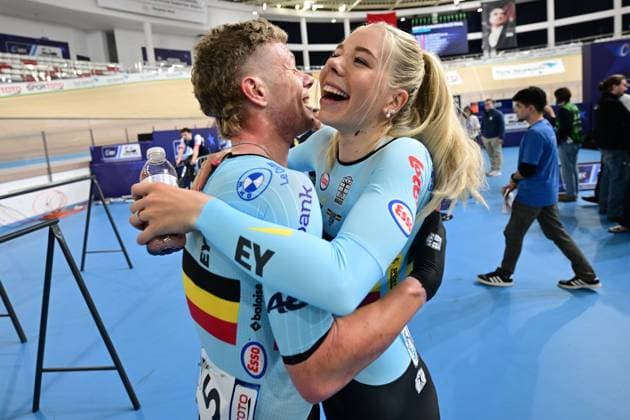 Belgian Jules Hesters of Team Flanders& 8209,Baloise and pictured after the first day of the 2026 UEC Track Elite European Championships, in Konya, Turkey, Sunday 01 February 2026. The European Championships take place from 01 to 05 February 2026. DIRKxWAEM  x160276096x