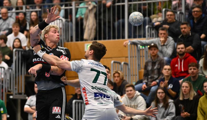 01 02 2026 Handball season 2025 2026 Test match friendly HC Erlangen HCE Frisch Auf Göppingen xwoxzix Marek Nissen 6, HC Erlangen HCE David Schmidt 77, Frisch Auf Göppingen
