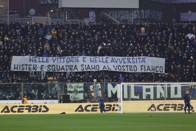 supporters Inter s during the Serie A soccer match between Cremonese and Inter at the Giovanni Zini Stadium in Cremona Italy - 1 February 2026. - Soccer .  Copyright: xAlbertoxMariani LaPressex