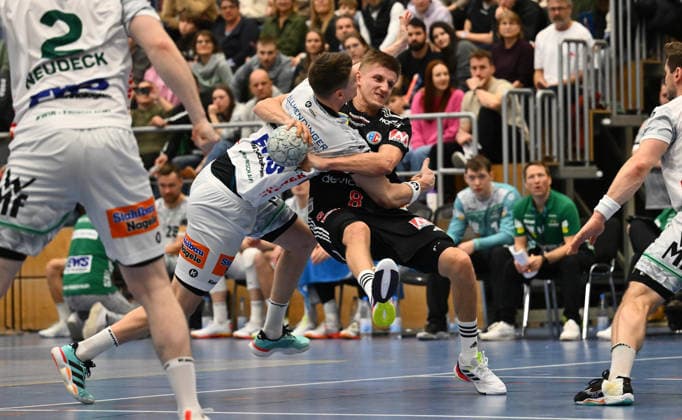01 02 2026 Handball season 2025 2026 Test match friendly HC Erlangen HCE Frisch Auf Göppingen xwoxzix Oskar Sunnefeldt 27, Frisch Auf Göppingen Sander Andreassen Overjordet 8, HC Erlangen HCE