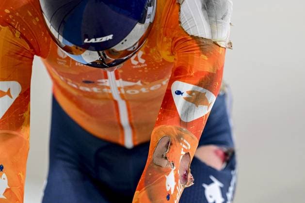Dutch Yanne Dorenbos pictured in action during the men s Elimination final at the first day of the 2026 UEC Track Elite European Championships, in Konya, Turkey, Sunday 01 February 2026. The European Championships take place from 01 to 05 February 2026. DIRKxWAEM  x160281171x