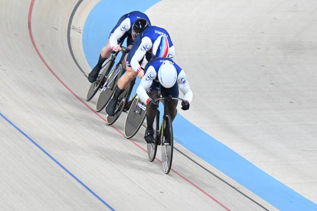01-02-2026 European Championships Elite Track; Giornata 01; 2026, France; Helal Rayan; Oliviero, Etienne; Gillion, Timmy; Konya - Velodrom; 