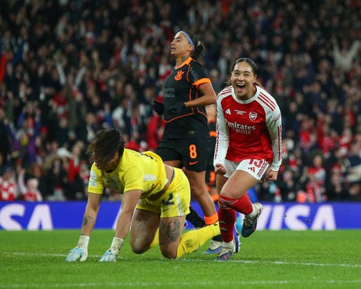 London, England, February 01 2026: Olivia Smith (15 Arsenal) celebrates after opening the scoring during the FIFA Womens Champions Cup 2026 Final game between Arsenal and SC Corinthians at Emirates Stadium in London, England. (Photo by Jay Patel Sports Press Photo SPP) Copyright: xJayxPatel SportsxPressxPhoto SPPx Sportspressphoto_SPR87795