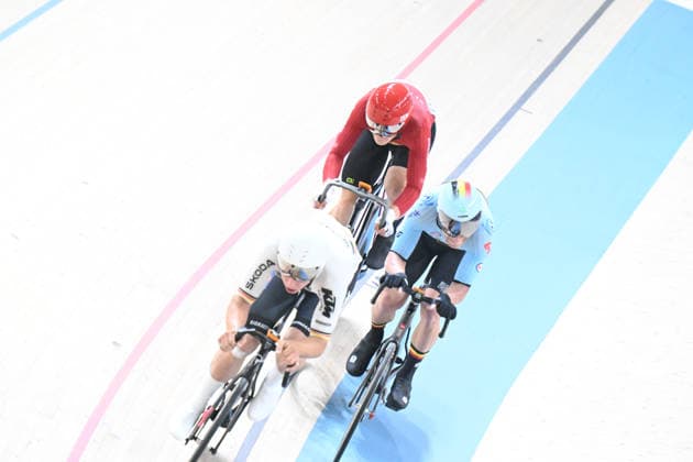 01-02-2026 European Championships Elite Track; Giornata 01; 2026, Danimarca; 2026, Germany; 2026, Belgium; Hansen, Aagaard Tobias; Teutenberg, Tim Torn; Hesters, Jules; Konya - Velodrom; 