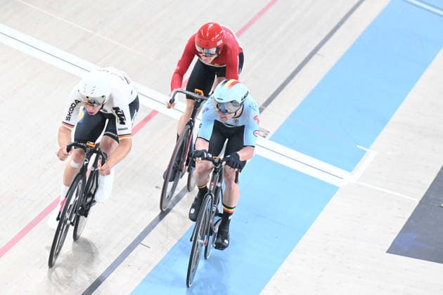 01-02-2026 European Championships Elite Track; Giornata 01; 2026, Danimarca; 2026, Germany; 2026, Belgium; Hansen, Aagaard Tobias; Teutenberg, Tim Torn; Hesters, Jules; Konya - Velodrom; 