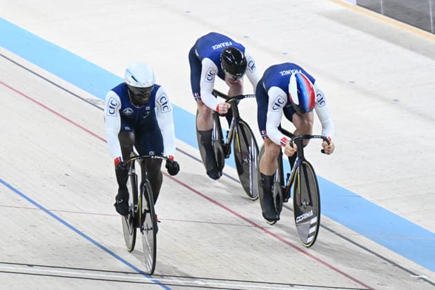 01-02-2026 European Championships Elite Track; Giornata 01; 2026, France; Helal Rayan; Oliviero, Etienne; Gillion, Timmy; Konya - Velodrom; 