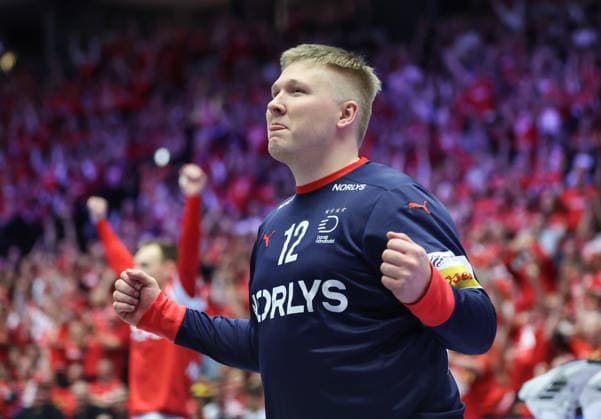Denmark v Germany - Men s EHF EURO 2026 Final Emil Nielsen of Denmark during the Men s EHF EURO 2026 Final match between Denmark and Germany at Jyske Bank Boxen on February 1, 2026 in Herning, Denmark.  SanjinxStrukic PIXSELL
