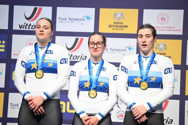 01-02-2026 European Championships Elite Women Track; Giornata 01; 2026, Germany; Grabosch, Pauline Sophie; Friedrich, Lea Sophie; Schneider, Clara; Konya - Velodrom; 