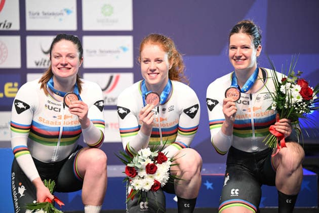 01-02-2026 European Championships Elite Women Track; Giornata 01; 2026, Olanda; Van De Wouw, Hetty; Van Der Peet, Steffie; Kalee, Kimberly; Konya - Velodrom; 