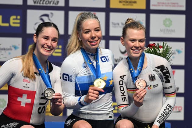 01-02-2026 European Championships Elite Women Track; Giornata 01; 2026, Belgium; 2026, Svizzera; 2026, Germany; Hesters, Helene; Seitz, Aline; Reissner, Lena Charlotte; Konya - Velodrom; 