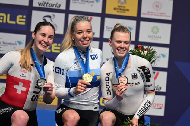 01-02-2026 European Championships Elite Women Track; Giornata 01; 2026, Belgium; 2026, Svizzera; 2026, Germany; Hesters, Helene; Seitz, Aline; Reissner, Lena Charlotte; Konya - Velodrom; 