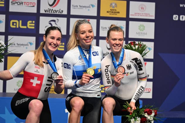 01-02-2026 European Championships Elite Women Track; Giornata 01; 2026, Belgium; 2026, Svizzera; 2026, Germany; Hesters, Helene; Seitz, Aline; Reissner, Lena Charlotte; Konya - Velodrom; 