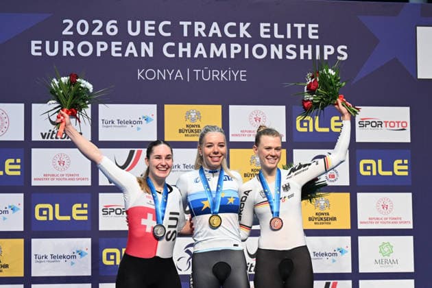 01-02-2026 European Championships Elite Women Track; Giornata 01; 2026, Belgium; 2026, Svizzera; 2026, Germany; Hesters, Helene; Seitz, Aline; Reissner, Lena Charlotte; Konya - Velodrom; 