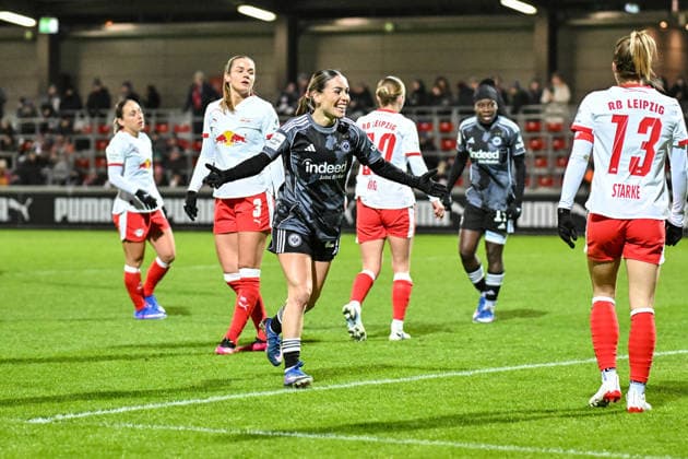 Soccer I Women I Season 2025 2026 I Bundesliga I Matchday 16 I RB Leipzig Eintracht Frankfurt I 01 02 2026 Goal celebration Ereleta Memeti 27, Eintracht Frankfurt after her goal for 2 0 from Frankfurts point of view Leipzig RB Training Center, Cottaweg 7 Saxony Germany Copyright: xLobeca InesxHähnelx