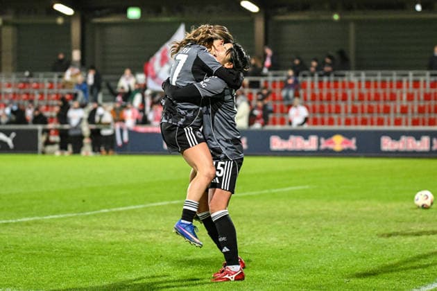Soccer I Women I Season 2025 2026 I Bundesliga I Matchday 16 I RB Leipzig Eintracht Frankfurt I 01 02 2026 Goal celebration Ereleta Memeti 27, Eintracht Frankfurt with Remina Chiba 15, Eintracht Frankfurt Leipzig RB Training Center, Cottaweg 7 Saxony Germany Copyright: xLobeca InesxHähnelx