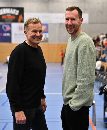 01 02 2026 Handball season 2025 2026 Test match Friendly match HC Erlangen HCE Frisch Auf Göppingen xwoxzix Dr Carsten Bissel Chairman of the Supervisory Board of HC Erlangen Nikolai Link