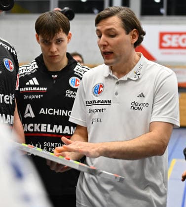 01 02 2026 Handball season 2025 2026 Test match friendly HC Erlangen HCE Frisch Auf Göppingen xwoxzix Johannes Sellin Coach HC Erlangen HCE at time-out