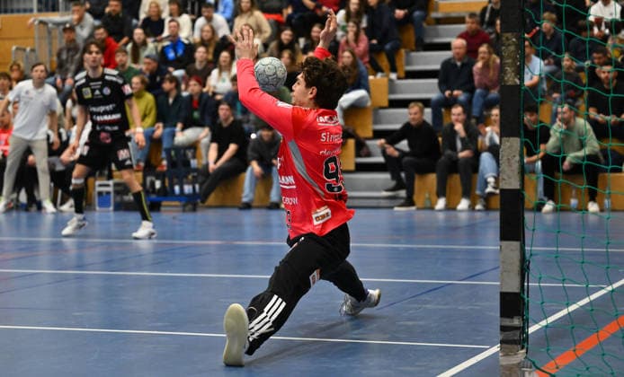 01 02 2026 Handball season 2025 2026 Test match friendly HC Erlangen HCE Frisch Auf Göppingen xwoxzix Tin Herceg 99, HC Erlangen HCE defends