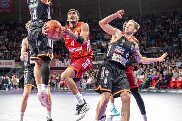 Xavier Rathan Mayes 4 FC Bayern Basketball , FC Bayern Basketball vs Ratiopharm Ulm, BBL, 18 Matchday, 01 02 2026 Munich Bavaria Germany Copyright: xkolbert-press UlrichxGamelx