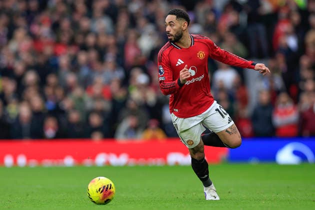 Manchester United, ManU v Fulham, Premier League Matheus Cunha (10) of Manchester United during the Premier League match between Manchester United and Fulham at Old Trafford, Manchester, UK on 1 February 2026. Manchester Old Trafford Greater Manchester UK Editorial use only DataCo restrictions apply See www.football-dataco.com , Copyright: xConorxMolloyx PSI-23668-0170