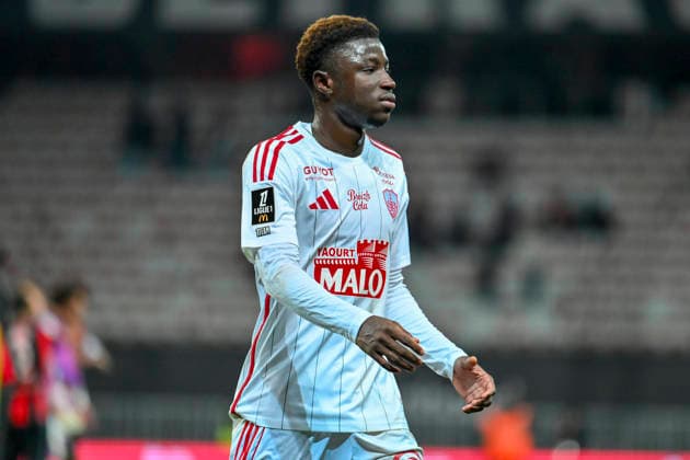 FOOTBALL : Nice (OGCN) vs Brest (SB29) - ligue 1 - 1 2 26 Brest™s midfielder 99 P. Mboup during the French L1 2025-2026 season football match between Nice (OGCN) and Brest (SB) at Allianz Riviera stadium of Nice, south France, on February 1, 2026. NICEFrance  Copyright: xFredericxDIDESx