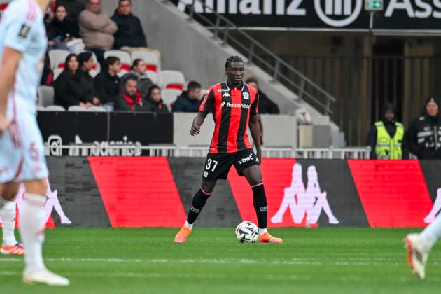 FOOTBALL : Nice (OGCN) vs Brest (SB29) - ligue 1 - 1 2 26 Nice™s defender 37 Kojo Peprah Oppong during the French L1 2025-2026 season football match between Nice (OGCN) and Brest (SB) at Allianz Riviera stadium of Nice, south France, on February 1, 2026. NICEFrance  Copyright: xFredericxDIDESx