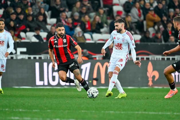 FOOTBALL : Nice (OGCN) vs Brest (SB29) - ligue 1 - 1 2 26 Brest™s forward 10 R. Del Castillo during the French L1 2025-2026 season football match between Nice (OGCN) and Brest (SB) at Allianz Riviera stadium of Nice, south France, on February 1, 2026. NICEFrance  Copyright: xFredericxDIDESx