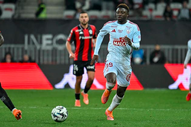 FOOTBALL : Nice (OGCN) vs Brest (SB29) - ligue 1 - 1 2 26 Brest™s midfielder 99 P. Mboup during the French L1 2025-2026 season football match between Nice (OGCN) and Brest (SB) at Allianz Riviera stadium of Nice, south France, on February 1, 2026. NICEFrance  Copyright: xFredericxDIDESx