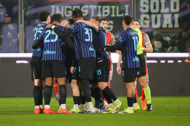 1st February 2026; Stadio Giovanni Zini, Cremona, Lombardy, Italy, Serie A Football, Cremonese versus Inter Milan; FC Inter s players celebrate after the 0-2 goal  EmanuelexPennacchio Content restricted for UK based newspaper