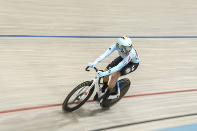 2026 UEC European Track cycling, Rad, Radsport, Bahnrad, Bahn Championships kick off in Konya KONYA, TURKIYE - FEBRUARY 1: Helene Hesters of Belgium competes during qualifying sprint for women during 2026 UEC Track Cycling European Championships, organized in collaboration between the Turkish Cycling Federation and the European Cycling Union (UEC), in Konya, Turkiye on February 1, 2026. Dilara Irem Sancar Anadolu Konya Turkey. Editorial use only. Please get in touch for any other usage.  Copyright: x2026xAnadoluxDilaraxIremxSancarx