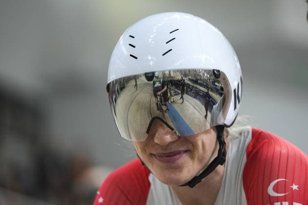 2026 UEC European Track cycling, Rad, Radsport, Bahnrad, Bahn Championships kick off in Konya KONYA, TURKIYE - FEBRUARY 1: Reyhan Yakisir of Turkiye competes during qualifying sprint for women during 2026 UEC Track Cycling European Championships, organized in collaboration between the Turkish Cycling Federation and the European Cycling Union (UEC), in Konya, Turkiye on February 1, 2026. Dilara Irem Sancar Anadolu Konya Turkey. Editorial use only. Please get in touch for any other usage.  Copyright: x2026xAnadoluxDilaraxIremxSancarx