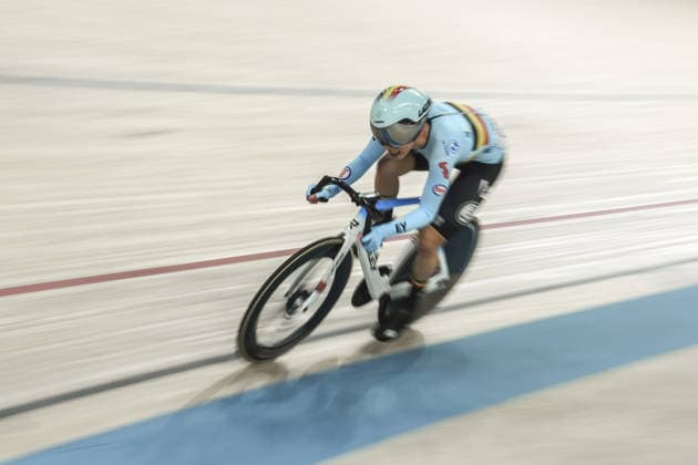 2026 UEC European Track cycling, Rad, Radsport, Bahnrad, Bahn Championships kick off in Konya KONYA, TURKIYE - FEBRUARY 1: Helene Hesters of Belgium competes during qualifying sprint for women during 2026 UEC Track Cycling European Championships, organized in collaboration between the Turkish Cycling Federation and the European Cycling Union (UEC), in Konya, Turkiye on February 1, 2026. Dilara Irem Sancar Anadolu Konya Turkey. Editorial use only. Please get in touch for any other usage.  Copyright: x2026xAnadoluxDilaraxIremxSancarx