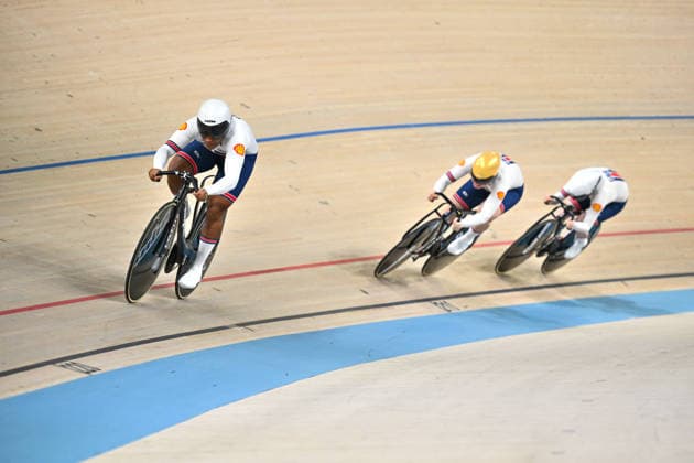 2026 UEC Track Elite European Championships Picture by Olly Hassell SWpix.com - 01 02 2026 - Cycling - 2026 UEC Track Elite European Championships - Konya Velodrome, Konya, Türkiye - Women s Team Sprint First Round - Rhianna Parris-Smith (Great Britain), Sophie Capewell (Great Britain), Lowri Thomas (Great Britain) Copyright: x xSWpix.comx(t axPhotographyxHubxLtd)xOllyxHassell SWpix.comx SWP-3177-0149