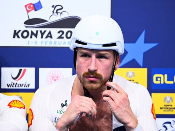 2026 UEC Track Elite European Championships Picture by Olly Hassell SWpix.com - 01 02 2026 - Cycling - 2026 UEC Track Elite European Championships - Konya Velodrome, Konya, Türkiye - Men s Team Sprint First Round - Joe Truman (Great Britain) Copyright: x xSWpix.comx(t axPhotographyxHubxLtd)xOllyxHassell SWpix.comx SWP-3177-0153