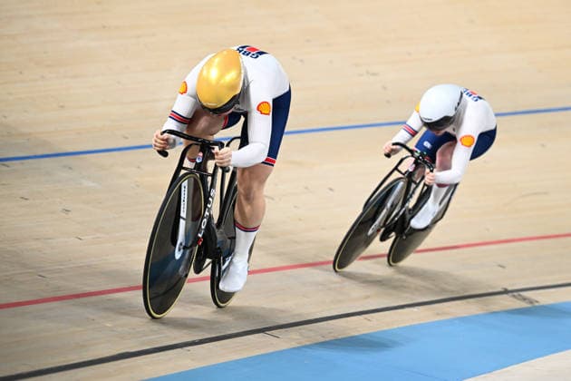 2026 UEC Track Elite European Championships Picture by Olly Hassell SWpix.com - 01 02 2026 - Cycling - 2026 UEC Track Elite European Championships - Konya Velodrome, Konya, Türkiye - Women s Team Sprint Final for Gold - Sophie Capewell (Great Britain), Lowri Thomas (Great Britain) Copyright: x xSWpix.comx(t axPhotographyxHubxLtd)xOllyxHassell SWpix.comx SWP-3177-0173