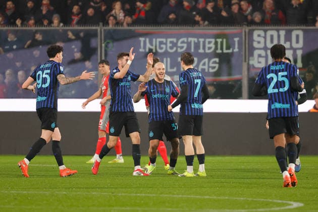 CALCIO - Serie A - US Cremonese vs Inter - FC Internazionale Piotr Zieli?ski of FC Inter celebrates after scoring goal in the 31th minute for 0-2 during the match of 6th day of the Serie A Championship between US Cremonese vs FC Inter at the Giovanni Zini Stadium on 1 February 2026 in Cremona, CR. Cremona Italy  Copyright: xIPAxSport ABACAx