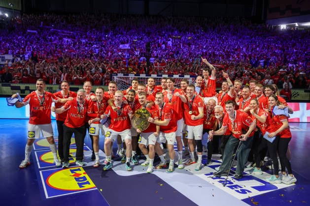 Medal Ceremony - Men s EHF EURO 2026 Final Gold medalist Team Denmark during the Men s EHF EURO 2026 medal ceremony at Jyske Bank Boxen on February 1, 2026 in Herning, Denmark.  SanjinxStrukic PIXSELL