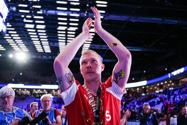Magnus Saugstrup Denmark, 15 DEN, Denmark vs Germany, Handball, EHF European Championship 2026, Final, 01 02 2026 DEN, Denmark vs Germany, Handball, EHF European Championship 2026, Final, 01 02 2026 Herning Copyright: xEibner-Pressefoto MarcelxvonxFehrnx EP_MFN