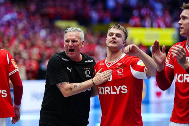 Denmark cheers after victory at the end of the match DEN, Denmark vs Germany, Handball, EHF European Championship 2026, Final, 01 02 2026 DEN, Denmark vs Germany, Handball, EHF European Championship 2026, Final, 01 02 2026 Herning Copyright: xEibner-Pressefoto MarcelxvonxFehrnx EP_MFN
