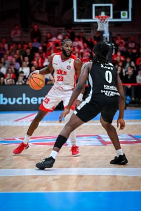 Barmer 2 Basketball Bundesliga ProA Rheinstars Köln vs Paderborn Baskets, 01 02 2026 Michael Jordan Miller RheinStarsKöln 23 , Barmer 2 Basketball Bundesliga ProA Rheinstars Köln vs Paderborn Baskets on 01 02 2026 at Motorworld Köln in Cologne North Rhine-Westphalia Copyright: xBEAUTIFULxSPORTS Mueller-Laschetx
