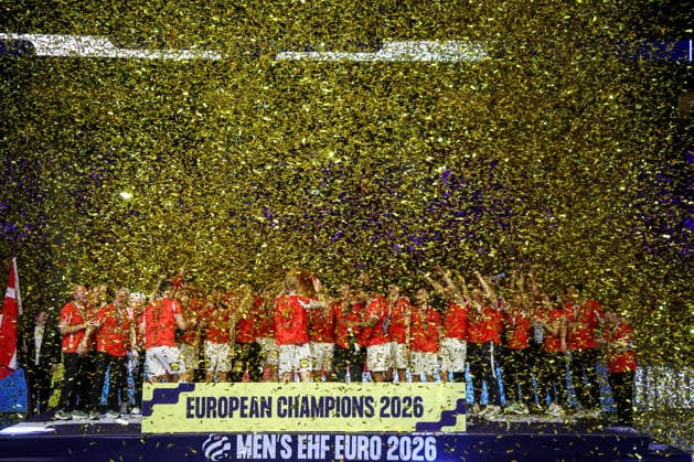 Medal Ceremony - Men s EHF EURO 2026 Final Gold medalist Team Denmark during the Men s EHF EURO 2026 medal ceremony at Jyske Bank Boxen on February 1, 2026 in Herning, Denmark.  SanjinxStrukic PIXSELL