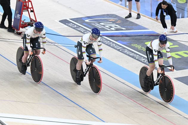 01-02-2026 European Championships Elite Women Track; Giornata 01; 2026, Olanda; Van De Wouw, Hetty; Van Der Peet, Steffie; Kalee, Kimberly; Konya - Velodrom; 